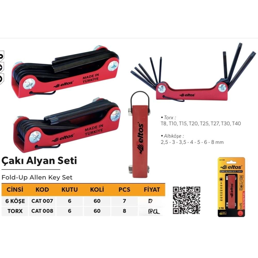 ELTOS ÇAKI ALYAN SET TORX