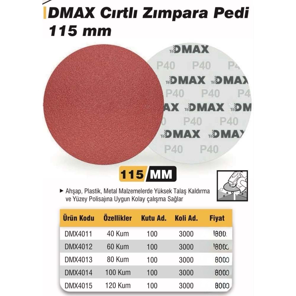 DMAX ZIMPARA CIRTLI 115MM KUM80