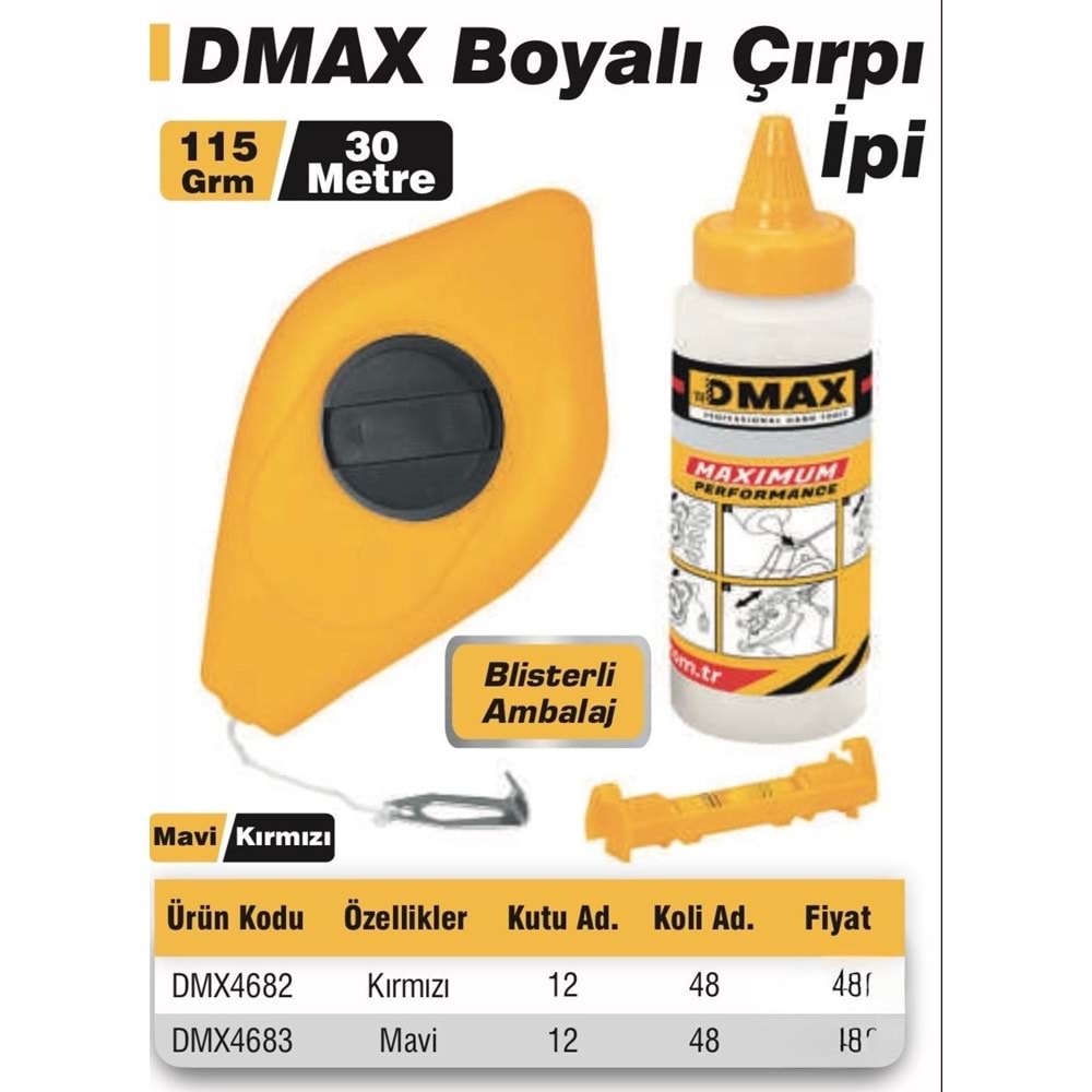 DMAX BOYALI ÇİRPİ İPİ 30MT