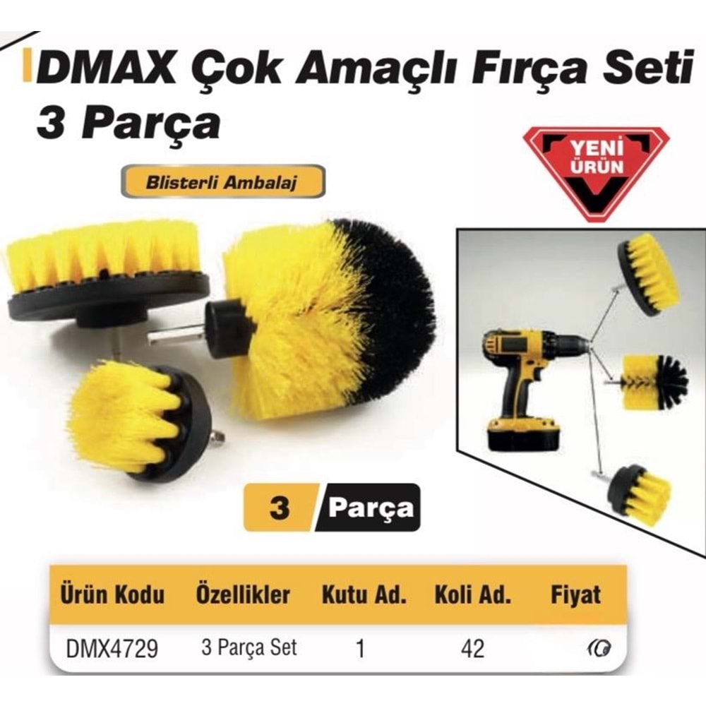 DMAX ÇOK AMAÇLI FIRÇA SETİ 3PARÇA