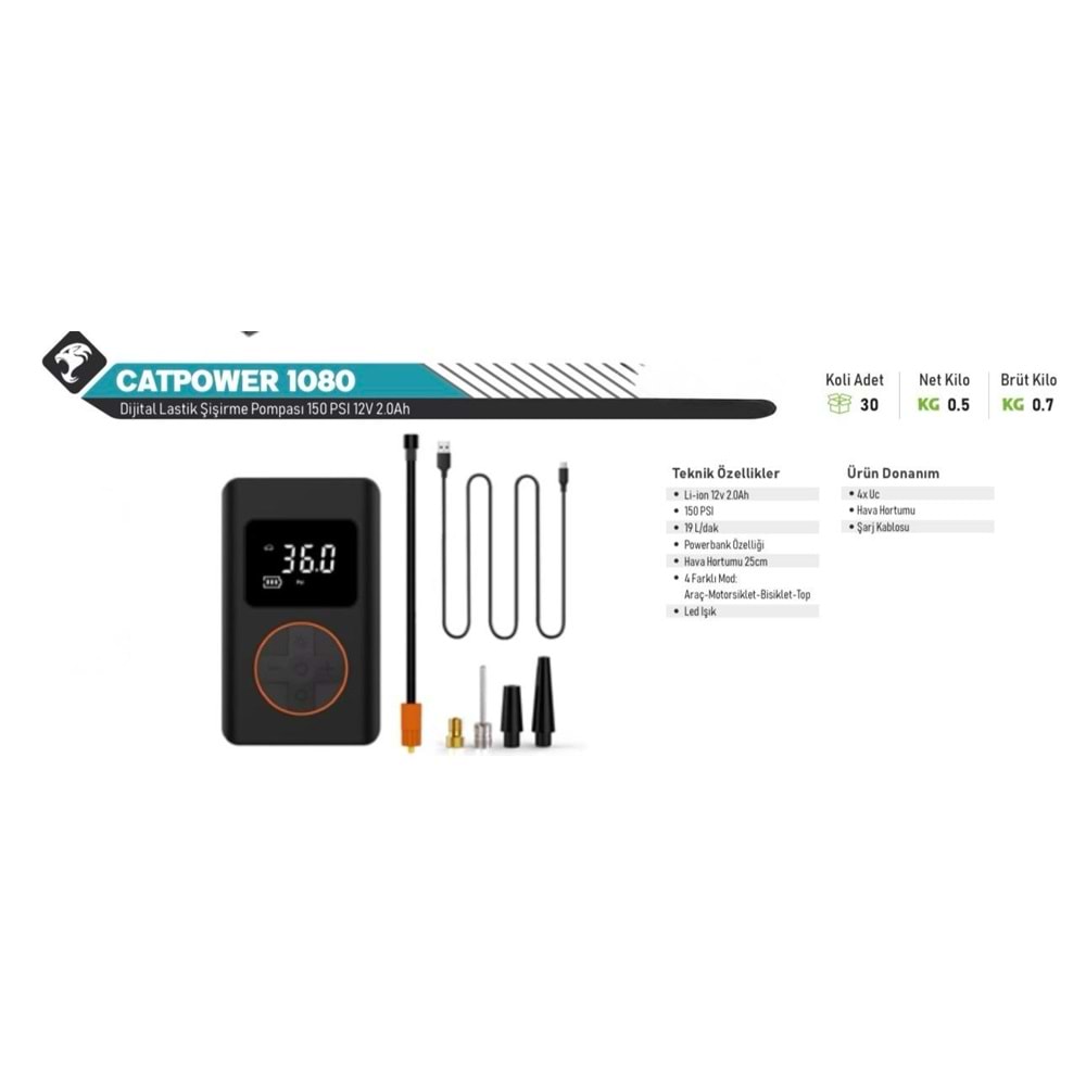 PARS DİJİTAL LASTİK ŞİŞİRME KOMPRESÖR 150PSI