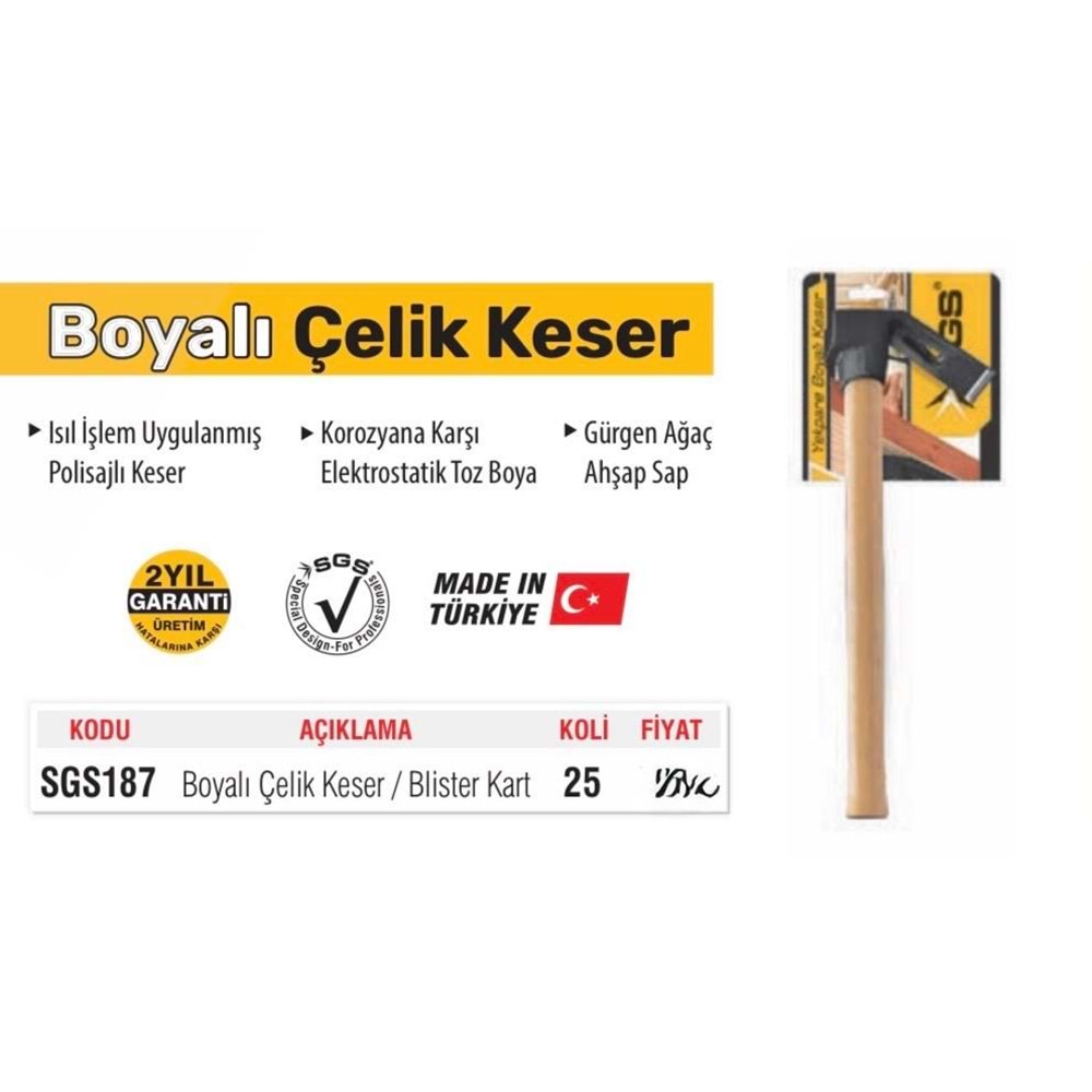 SGS KESER ÇELİK VAKUMLU 400GR SGS187