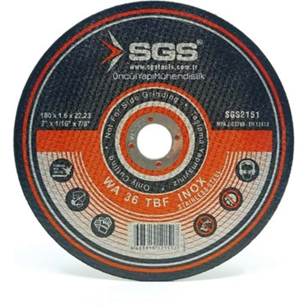 SGS KESİCİ TAŞ 230LUK İNOX SGS2152