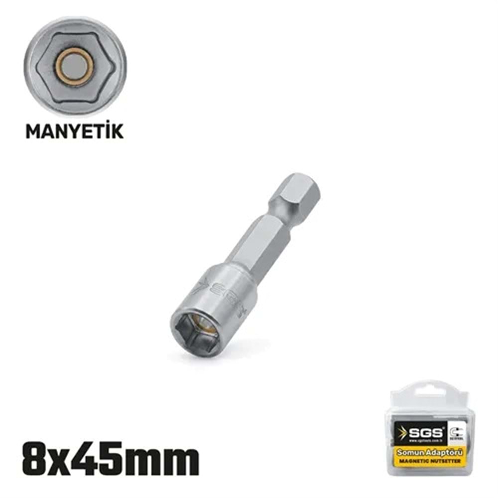 SGS MANYETİK SOMUN ADAPTÖRÜ 8*45