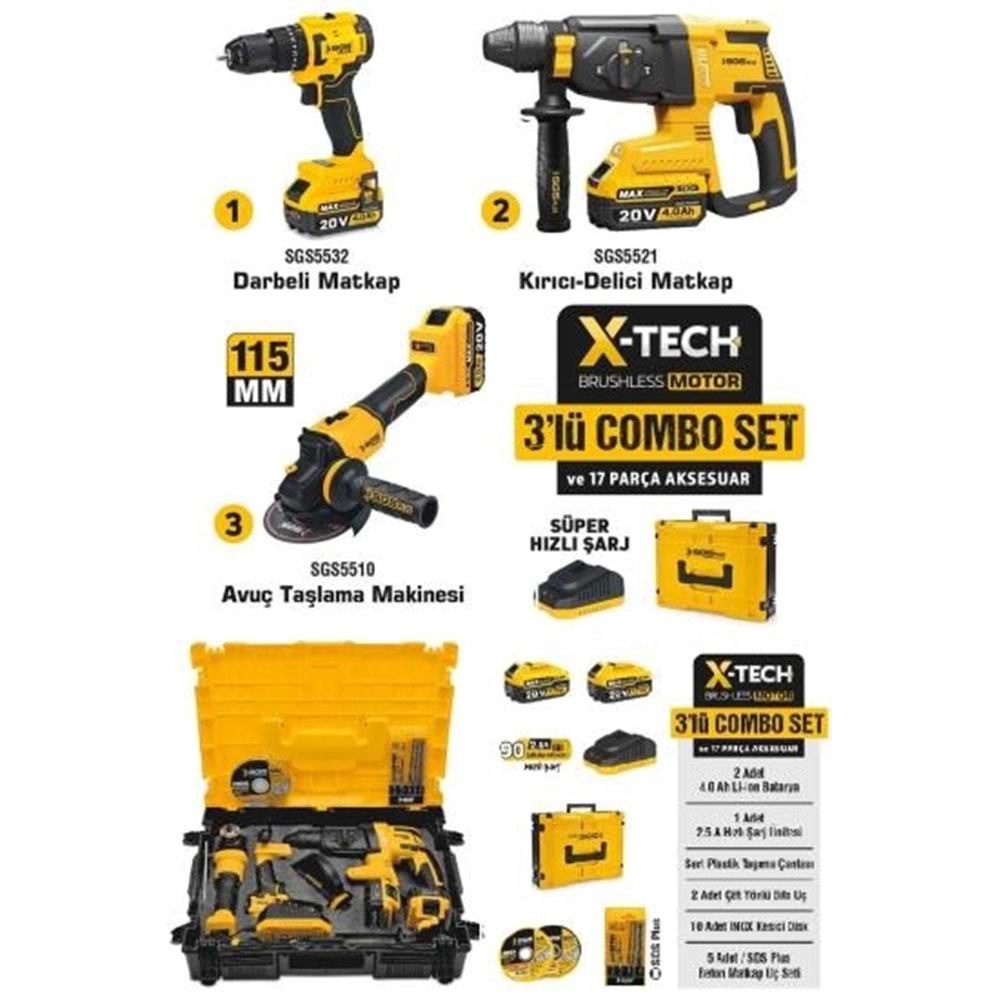 SGS MAKİNE SET 3PARÇA COMBO