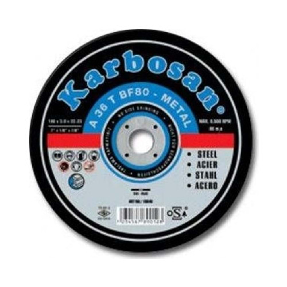 KESİCİ TAŞ METAL 115 LİK İNOX KARBOSAN