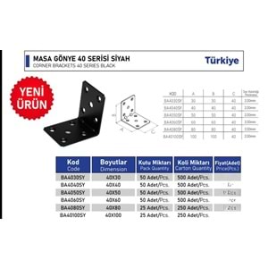 BEŞEL MASA GÖNYE GENİŞ SİYAH 40*60 (P50)