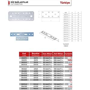 BEŞEL DÜZ BAĞLANTI 20*70 (P100)