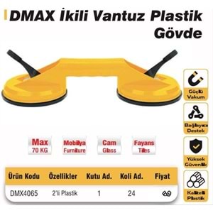 DMAX İKİLİ VANTUZ PLASTİK GÖVDE