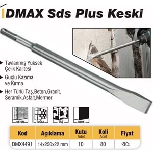 DMAX SDS PLUS KESKİ DAR 14*250*22MM