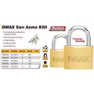 DMAX ASMA KİLİT SARI EKO NO 50MM (P6)