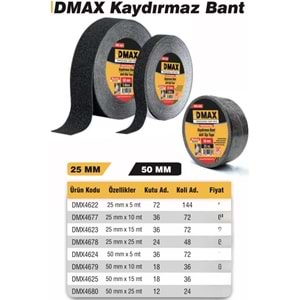 DMAX BANT KAYDIRMAZ 50MM*10MT SİYAH