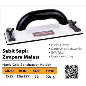 ELTOS SABİT SAPLI ZIMPARA MALASI 8*23CM