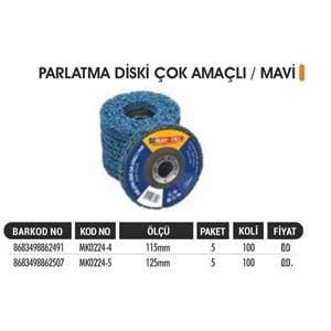 BAYTEC PARLATMA DİSKİ ÇOK AMAÇLI MAVİ 115MM