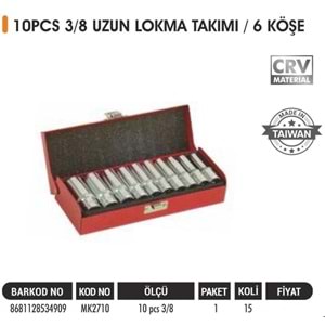 BAYTEC UZUN LOKMA TAKIMI 3/8 10PARÇA