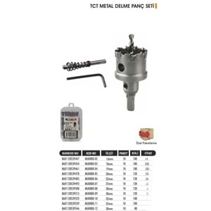 BAYTEC TCT METAL DELME PANÇ SETİ 35MM