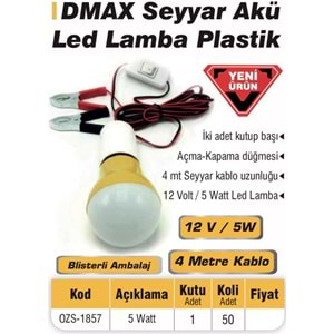 DMAX SEYYAR AKÜ LED LAMBA PLASTİK
