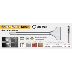 SGS SDS MAX EXTRA GENİŞ KESKİ 18X400X75MM