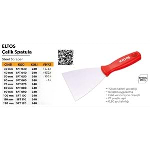 ELTOS ÇELİK SPATULA 110MM