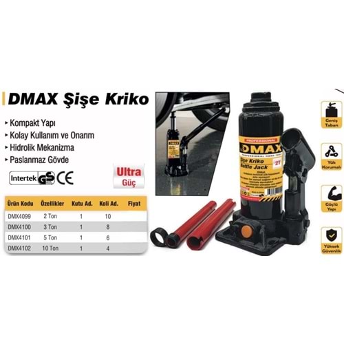 DMAX ŞİŞE KRİKO 2 TON