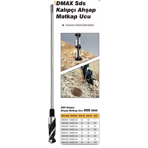 DMAX MATKAP UÇ KALIPÇI AHŞAP 12*600MM