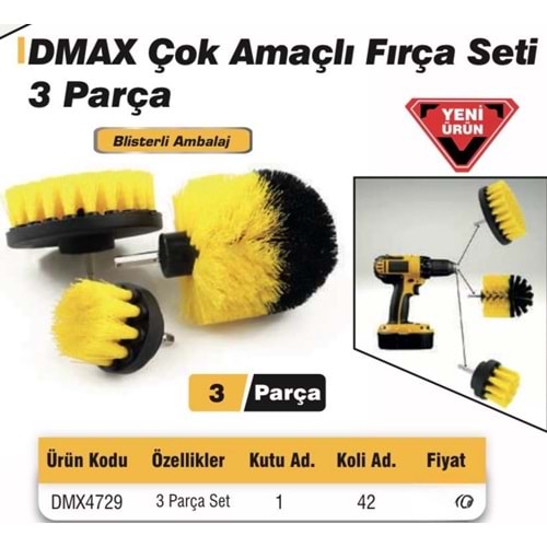 DMAX ÇOK AMAÇLI FIRÇA SETİ 3PARÇA
