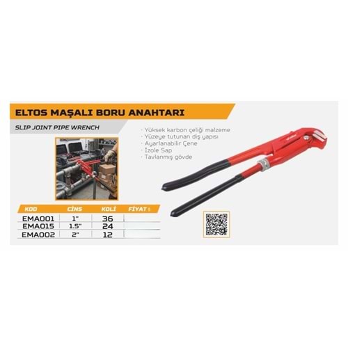 ELTOS MAŞALI BORU ANAHTARI 2İNCH