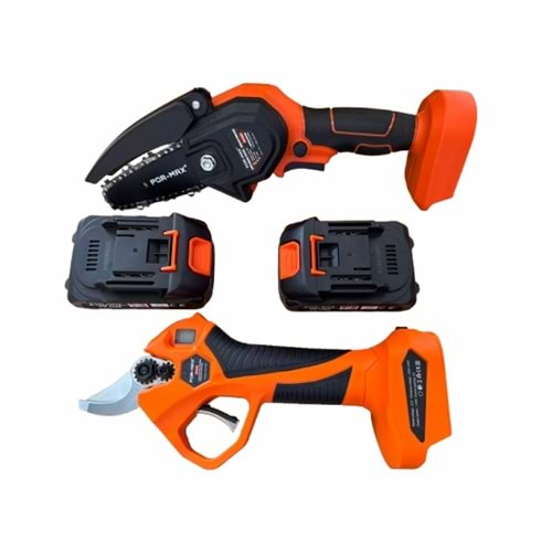 PORMAX 2Lİ SET AKÜLÜ MAKAS-AKÜLÜ TESTERE