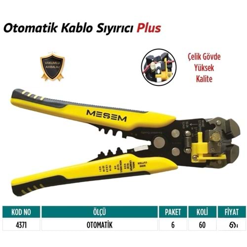 MEŞEM OTOMATİK KABLO SIYIRICI