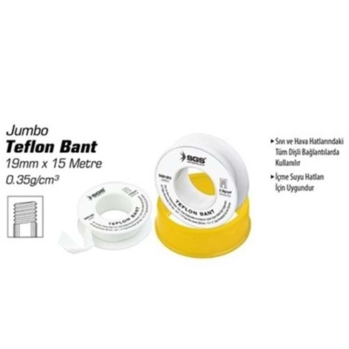 TEFLON BANT BÜYÜK JUMBO SGS1202 19MMX15MT