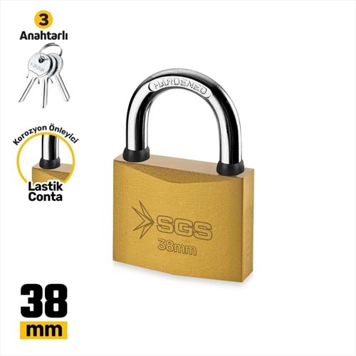SGS ASMA KİLİT SARI BOYALI NO 38 (P6)