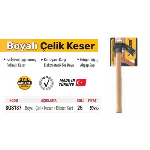 SGS KESER ÇELİK VAKUMLU 400GR SGS187
