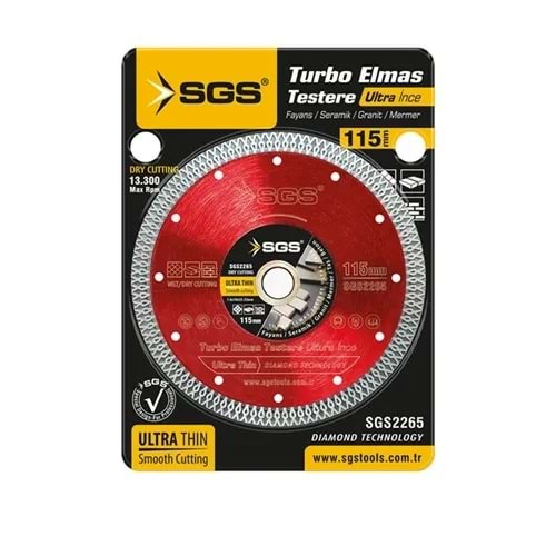 SGS TURBO ELMAS TESTERE (ULTRA HASSAS KESİCİ) 115MM