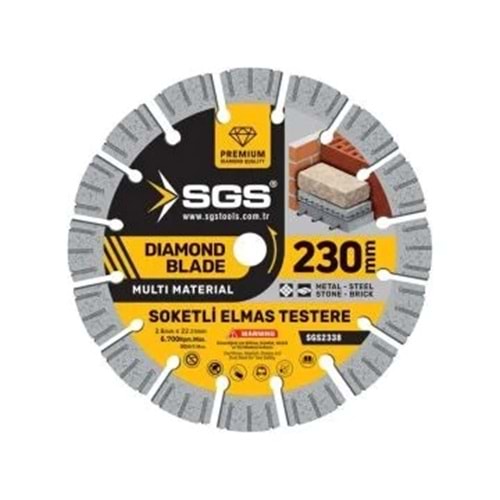 SGS ELMAS TESTERE SOKETLİ 230MM