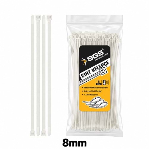 SGS KABLO BAĞI 8,0X750 -BEYAZ-