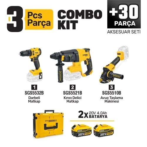 SGS- MAKİNE SET 3PARÇA COMBO