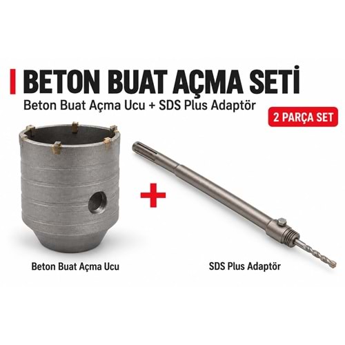 BAYTEC BUAT AÇMA 45MM BAY-TEC + 250MMSDS PLUS ADAP. (SET)