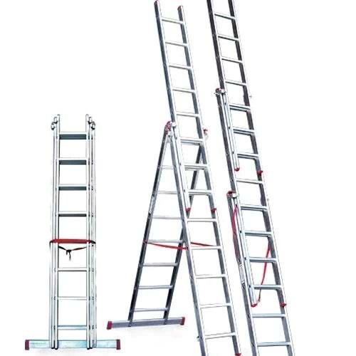 MERDİVEN ALÜMİNYUM A TİPİ SÜRGÜLÜ 3X4+1=13MT