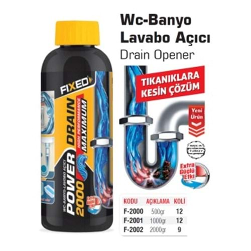 LAVABO AÇICI SIVI KOSTİK 1000ML