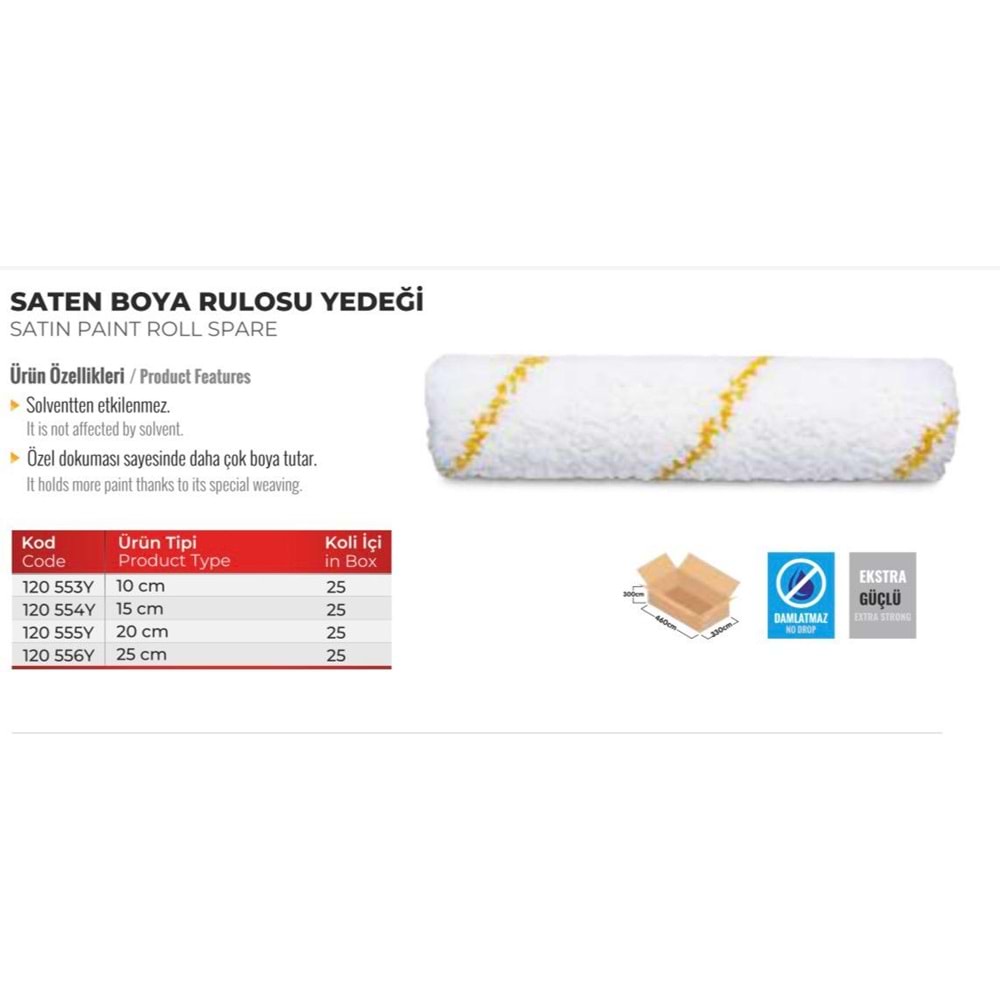 ŞAHİN PARMAK RULO YEDEK LÜX 10CM