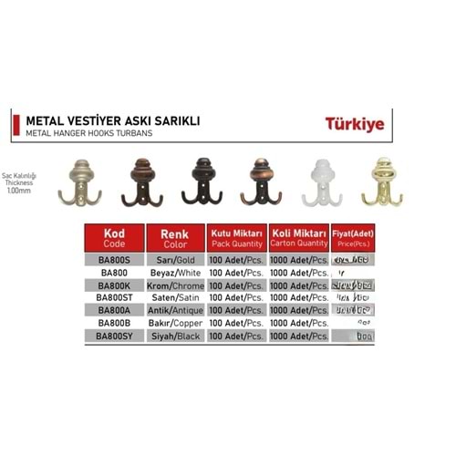 BEŞEL ASKI 2Lİ KOÇ KROM (K100)