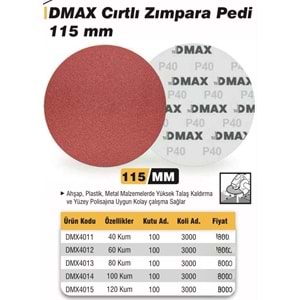 DMAX ZIMPARA CIRTLI 115MM KUM80