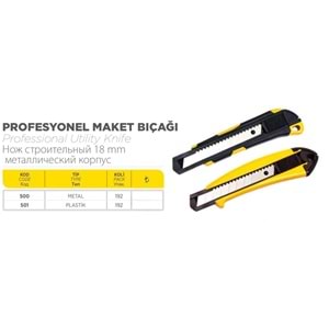 DİZAYN MAKET BIÇAĞI PLASTİK (P24)