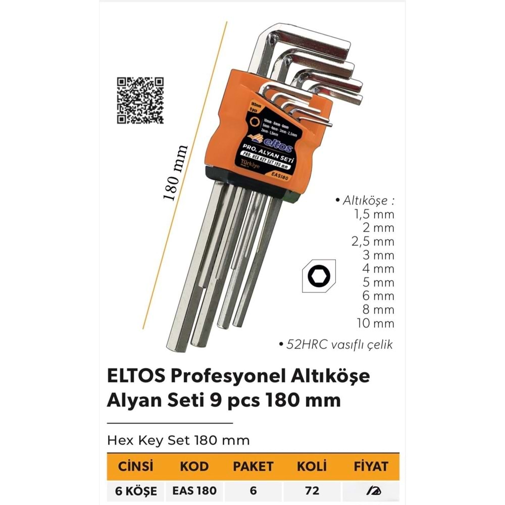 ELTOS ALYAN SET PRO 18MM 9PCS