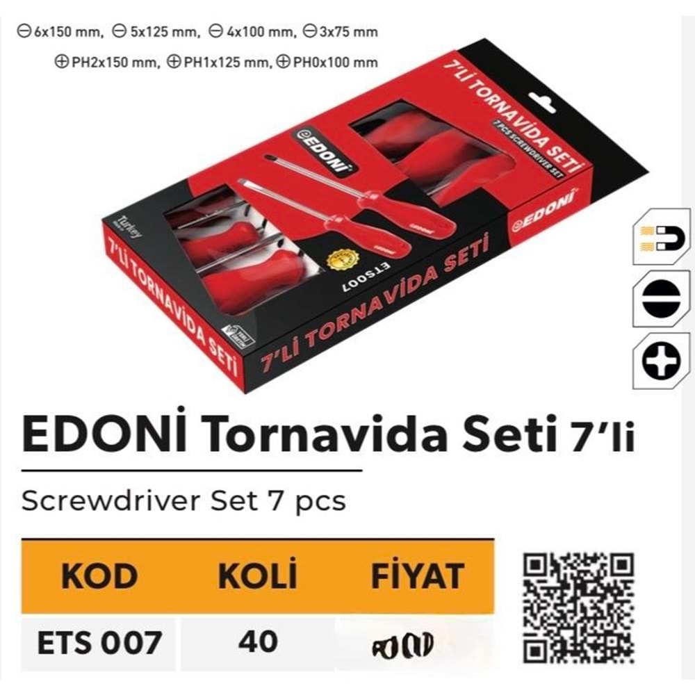 ELTOS EDONİ TORNOVİDA SET 7 PCS