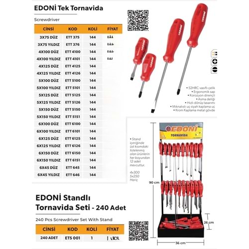 ELTOS EDONİ TORNOVİDA DÜZ 6*100