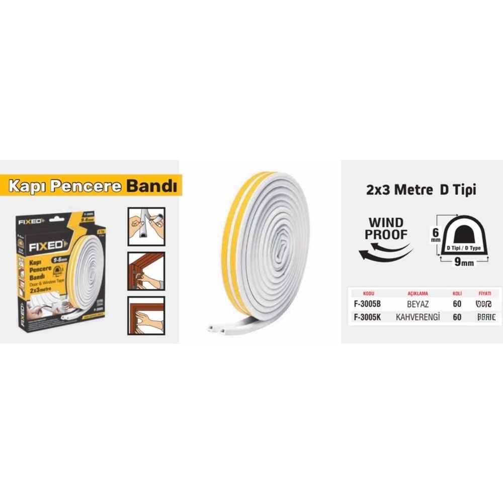 SGS KAPI PENCERE BANDI -BEYAZ-