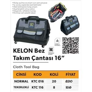 ELTOS KELON KATLANIR BEZ ALET ÇANTASI 16İNCH (P1)