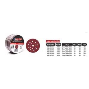 BAYTEC CIRTLI ZIMPARA DELİKLİ 225MM 120KUM