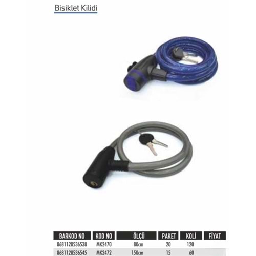 BAYTEC BİSİKLET KİLİDİ 80CM